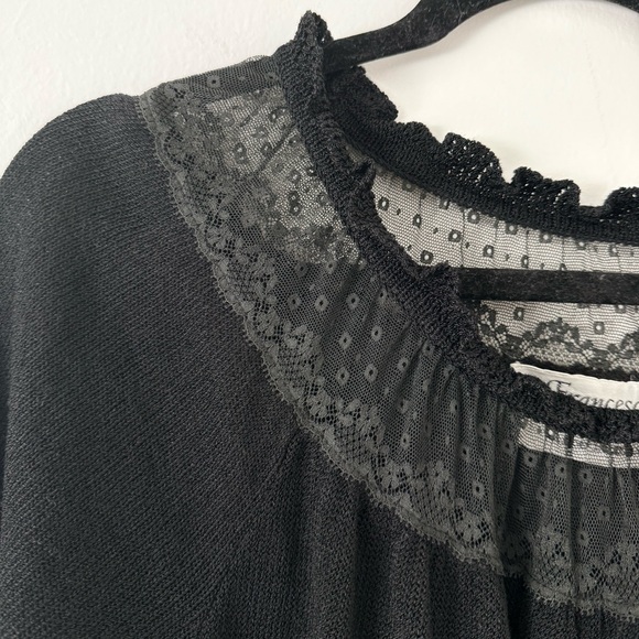 Vintage Francesca For Damon Made in Italy Black Lace Long Sleeve Dress Womens 8 - Picture 5 of 10